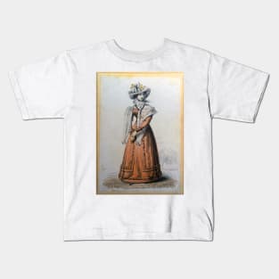 Fine Lady, vintage post card Kids T-Shirt